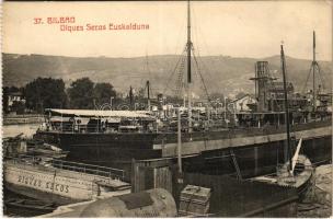 Bilbao, Diques Secos Euskalduna / dry docks, steamship (EK)