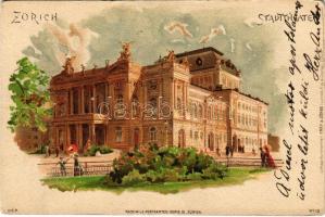 1901 Zürich, Stadttheater / theatre. Facsimile-Postkarten Serie 51. Lithogr. Kunstanstalt Frey & Söhne litho (Rb)