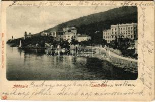 1901 Abbazia, Opatija; Südstrand / beach, villa, hotel (EK)