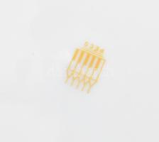 Zsolnay virágmintás mélytányér készlet, 6 db, narancssárga színezésű szegéllyel. Jelzéssel, matricás...