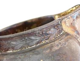 Ezüst (Ag) tejkiöntő, jelzéssel, kopással, m: 7,5 cm, nettó: 89 g