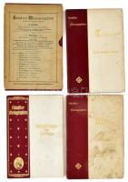 Künstler-Monographien sorozat 4 kötete: Adolf Rosenberg: Antoine Watteau (XV.), Alfred Gotthold Meyer: Reinhold Begas (XX.), Franc Hermann Meißner: Tiepolo, Henry Tode: Correggio (XXX.) Bielefeld und Leipzig, 1896-1898, Velhagen &amp; Klasing. Német nyelven. Gazdag képanyaggal illusztrált. Kiadói aranyozott vászon-kötés, foltos, kopott borítókkal, egy kopott, kissé sérült kiadói kartontokban.