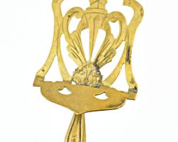 Ezüst (Ag) nyelű szervírozó lapát, jelzéssel, h: 16 cm, bruttó: 37 g