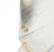 Ezüst (Ag) dzsemkanál, jelzéssel, h: 17 cm, nettó: 40,5 g