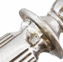 Ezüst (Ag) szervírozó kanál, jelzéssel, h: 16 cm, nettó: 35 g