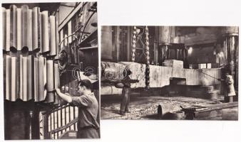 VZKG - 15 db modern képeslap: cseh vasgyári belsők / 15 modern postcards: Czech iron works, factory ...