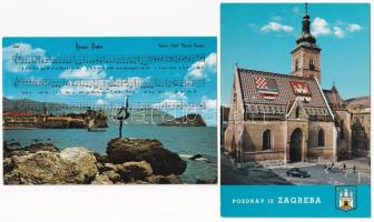 24 db MODERN jugoszláv város képeslap / 24 modern Yugoslavian town-view postcards