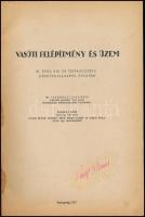 Vasúti felépítmény és üzem. IV. éves híd és víztagozatos mérnökhallgatók részére. Dr. Vásárhelyi Boldizsár előadásainak felhasználásával készítették: Kerkápoly Endre et al. Bp., 1950, Typopress, 173+(1)+XVIII p. Szövegközi és egészoldalas ábrákkal illusztrált. Papírkötésben.