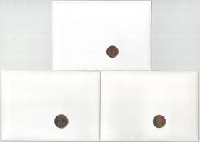 5db-os érmés boríték tétel, mind különféle és német nyelvű tájékoztatóval, benne: Guinea, Guernsey, ...