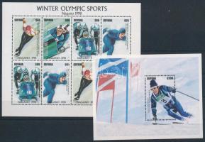 Winter olympics mini sheet set + block pair Téli olimpiai játékok kisívsor + blokkpár