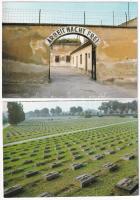 Terezín, Theresienstadt Ghetto; - 12 modern képeslap tokban a koncentrációs táborról / -12 modern postcards of the Concentration camp
