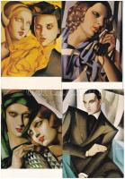 Tamara de Lempicka - 4 db modern művész képeslap / 4 modern art postcards