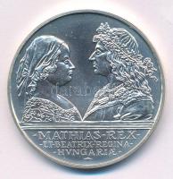 1990. 500Ft Ag "Mátyás király / Beatrix" kapszulában T:BU patina
Adamo EM113