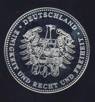 Németország DN "A béke támogatója" Ag 15,2g emlékérem ismertető tanúsítvánnyal T:PP