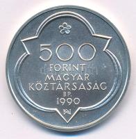 1990. 500Ft Ag "Budai vár" kapszulában T:BU kis patina 
Adamo EM114