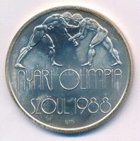 1987. 500Ft Ag "Nyári Olimpia - Szöul 1988" kapszulában T:BU patina, ujjlenyomat Adamo EM99