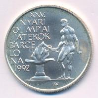 1989. 500Ft Ag "XXV. Nyári Olimpiai Játékok - Barcelona 1992" kapszulában T:BU ujjlenyomat, kis patina Adamo EM110