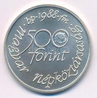 1988. 500Ft Ag "Világ vadvédelmi alap" sérült kapszulában T:BU patina 
Adamo EM100