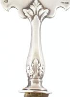 Ezüst (Ag) nyelű villa, jelzéssel, h: 17 cm, bruttó: 29 g