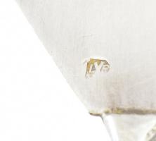 Ezüst (Ag) nyelű villa, jelzéssel, h: 17 cm, bruttó: 32 g