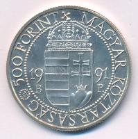 1991. 500Ft Ag "II. János Pál pápa látogatása" kapszulában T:BU kis patina
Adamo EM120