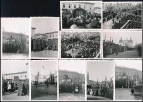 1940 Erdélyi bevonulás alkalmából készült fotók, 23 db, 8,5×6,5 cm