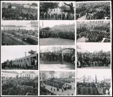 1940 Erdélyi bevonulás alkalmából készült fotók, 23 db, 8,5×6,5 cm