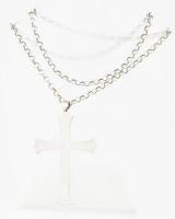 Ezüst (Ag) nyaklánc nagy feszülettel (7,5 cm) jelzett, 18 g