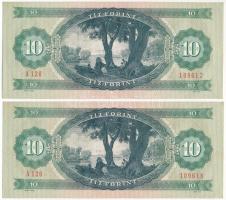 1975. 10Ft (2x) sorszámkövetők "A 120 109618 - A 120 109618" T:F szép papír Adamo F8