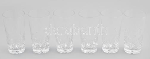 6 db tumbler kristály pohár, hibátlanok 3dl, 15 cm