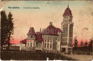 Maroshévíz, Oláhtoplica, Toplita, Toplica; Urmánczy kastély. Vasúti levelezőlapárusítás 7925. / castle (lyukak / pinholes)