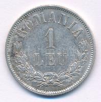 Románia 1874. 1L Ag T:AU,XF Romania 1874. 1 Leu Ag C:AU,XF Krause KM#10