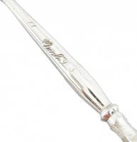 Ezüst (Ag) nyelű manikűr eszköz, jelzéssel, h: 12 cm, bruttó: 10,5 g