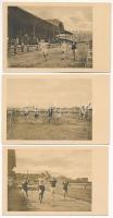 6 db RÉGI sport képeslap: magyar atlétikai versenyek / 6 pre-1945 sports postcards: Hungarian athletics competitions