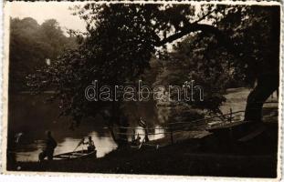 1941 Felsőbánya, Baia Sprie; tó / lake. photo (fl)