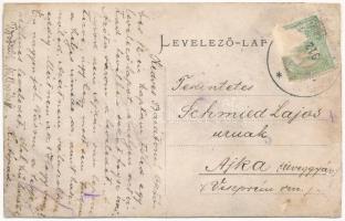 1912 Sepsibükszád, Bükszád, Bixad (Háromszék megye); üveggyár, Dávid Gyula szatócs üzlete / glass fa...