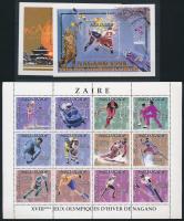 1996 Téli omlimpiai játékok, Nagano teljes ív + blokkpár Mi 1242A-1253A + Mi 69A-70A
