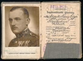 1939 Szolnok, vitéz Földeáki Návay László katonatiszt fényképes gépjárművezetői igazolványa