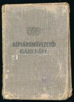 1939 Szolnok, vitéz Földeáki Návay László katonatiszt fényképes gépjárművezetői igazolványa