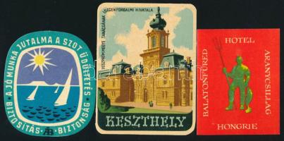 Balatoni bőröndcímke, 3 db