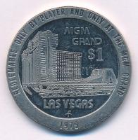 Amerikai Egyesült Államok / Las Vegas 1979. 1$ fém MGM kaszinó zseton T:XF USA / Las Vegas 1979. 1 Dollar metal MGM casino token C:XF