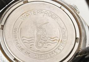 Ruhla de luxe karóra, mechanikus, működik, kopott, karcos üveggel, hiányzó másodperc mutatóval, d: 3...