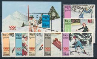 1987 Téli olimpia, Calgary sor + blokk Mi 830-836 + Mi 150