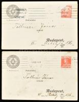 cca 1910-1918 Régi labdarúgó csapatok: Budapesti Torna Club, BSE 5 db meghívója játékosok részére mé...