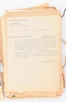 cca 1940-1945 Verbőczy Kálmán (1888-1967) honvéd ezredes, az Országos Magyar Lövész Szövetség (OMLSZ) főlövészmestere, a Székely Hadosztály volt zászlóaljparancsnokának hagyatékából származó dokumentumok: ellene elkövetett becsületsértés ügyének iratai; lövészegyesülettel kapcsolatos iratok; vegyes hivatalos iratok, nyilatkozatok, jegyzőkönyvek, stb. Egy mappányi, tartalmas anyag. Vegyes állapotban.