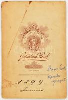 Scherer Sándor, (1858, Arad-?) tanítóképző-intézeti igazgató, kabinetfotója 11x17 cm