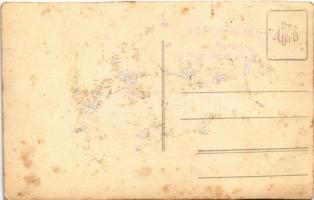 Tatabánya, Cipész műhely, csoportkép. Zsolnin István fényképész, photo (ragasztónyomok / gluemarks)