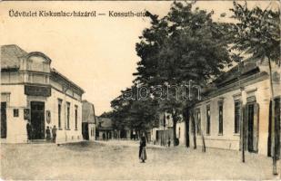 1917 Kiskunlacháza, Kossuth utca, üzletek (EB)