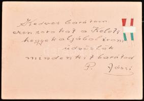 1940 Nagykároly visszatért bélyegzés és trikolor tábori postai levelezőlapon magyar katonától