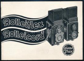 cca 1930-1940 Rolleiflex fényképezőgépek német és magyar nyelvű prospektusai, 2 db